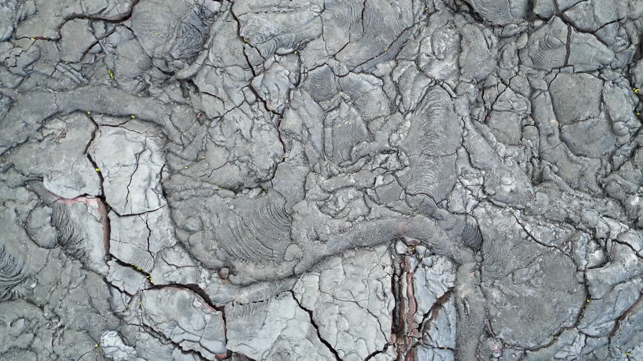 desde el aire: lava endurecida en la isla grande, hawai