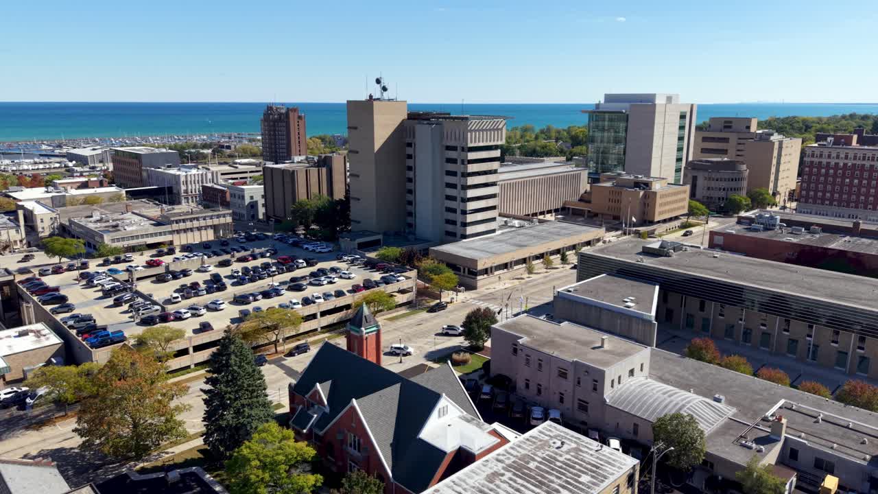 vista aérea panorámica de Waukegan, Illinois