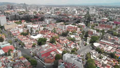 Luftaufnahme-Von-Colonia-Doctores,-Einem-Viertel-In-Der-Nähe-Des-Allgemeinkrankenhauses-In-Mexiko-Stadt