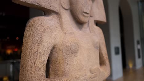 close-up of ancient statue in edinburgh museum