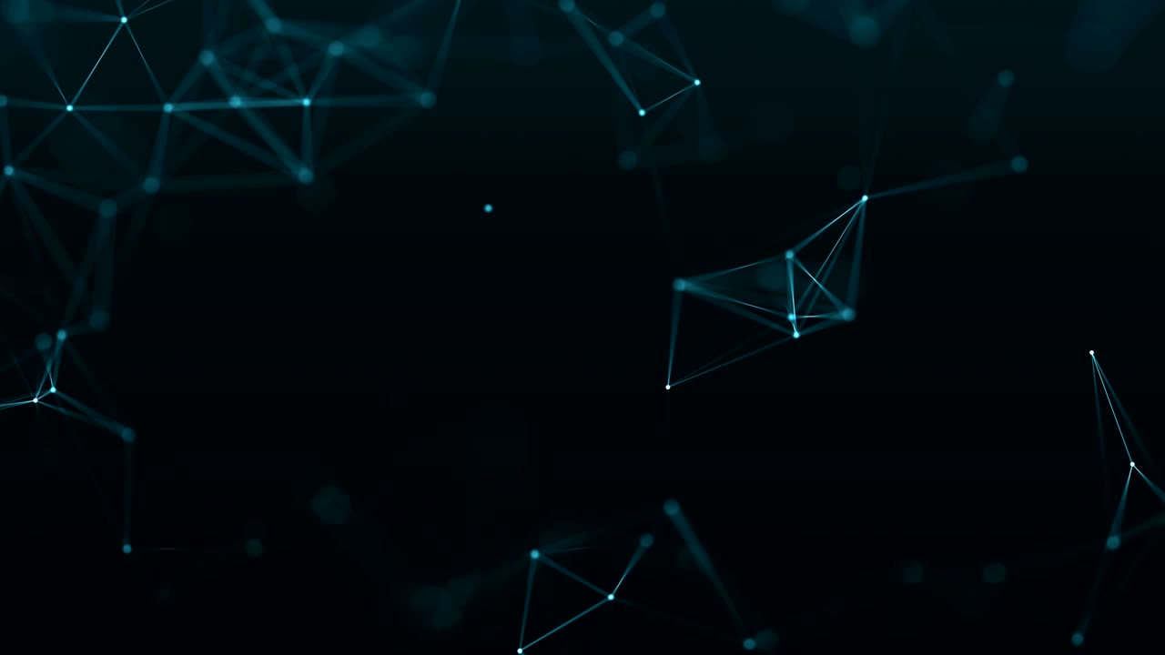 4k abstract loop color geometrical background with lines and dots