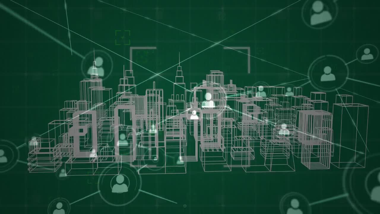 도시를 연결하는 사람 아이콘