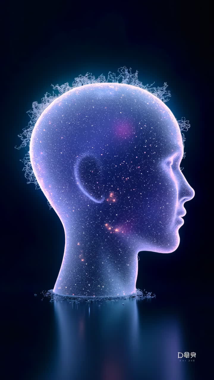 Luminous Cosmic Head Profile Emerging from Water