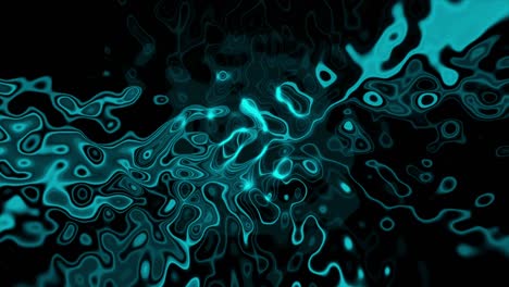 bucle abstracto 3d render movimiento verde claro azul cromático para el fondo. onda de fluido metálico y ondas luz neón verde azul colores del espectro. 4k animación loop-able imágenes.