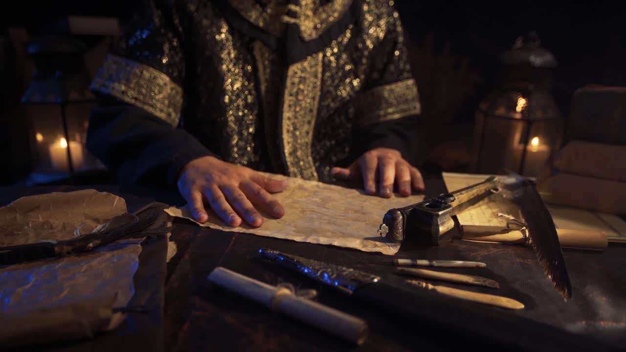 역사적 시대에 아랍어로 글자를 쓰는 것.