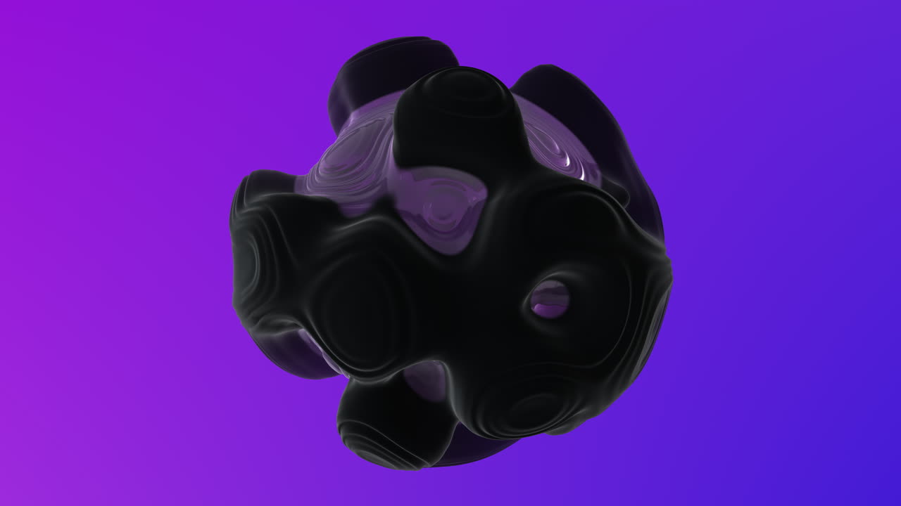 Levitation sphere with flowing waves and vortex circles on rainbow gradient 1