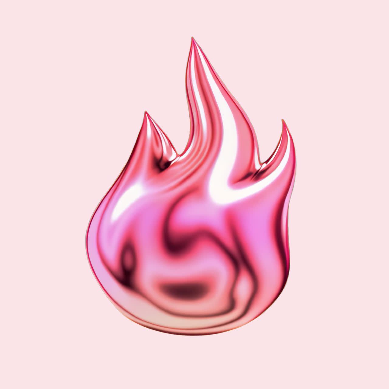 Aesthetic pink flame animation isolated asset, transparent 4K video, alpha channel, ProRes 4444