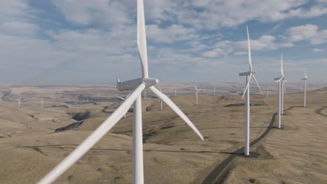 drone aerial of wind turbines in southern washington-6