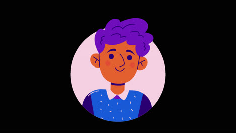 retrato de un niño de dibujos animados
