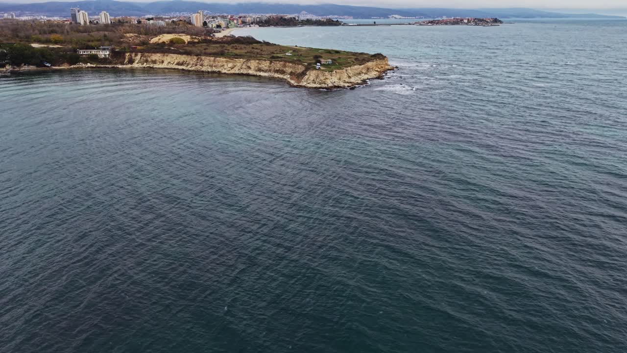 Stunning aerial view of the coastline in Bulgaria captured by drone