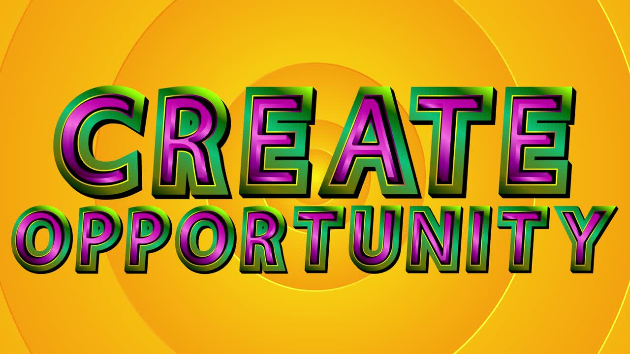 Crea Opportunità. Citazione motivazionale creativa e ispiratrice