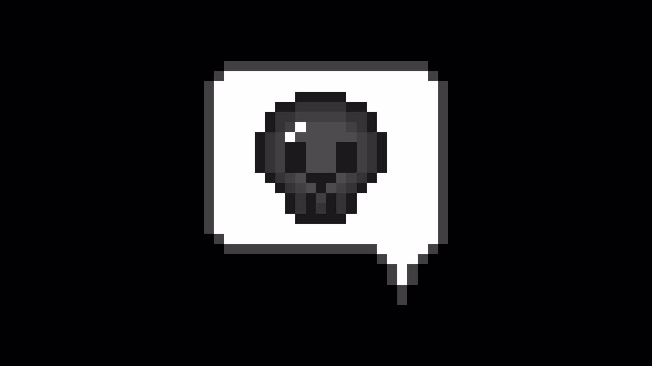 Pixel art animation icon speech bubble scull (6)