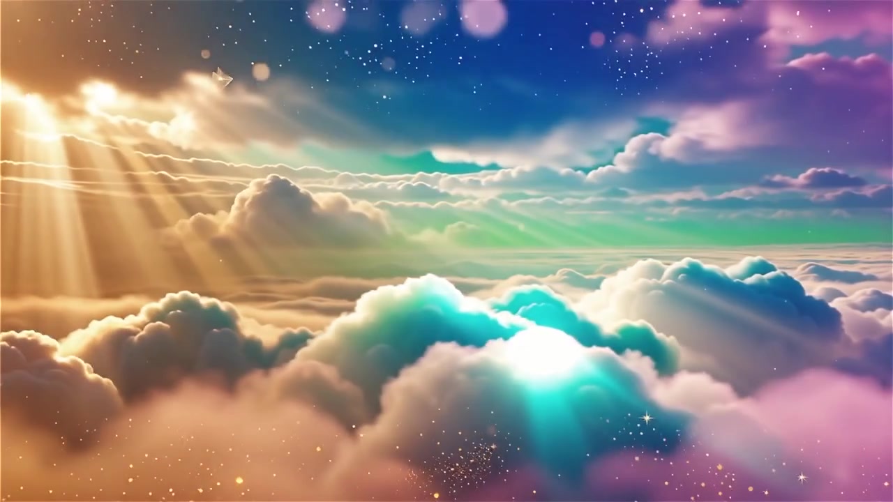 Christian Heavenly Light Worship Background