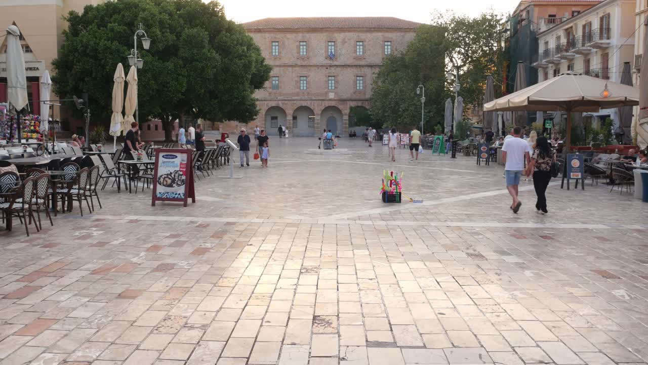 Syntagma square on a warm summer day