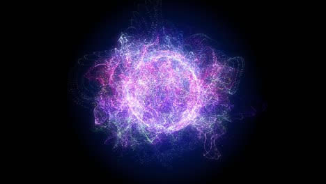 plasma sphere swirl wave 4k reality loop creative motion background.