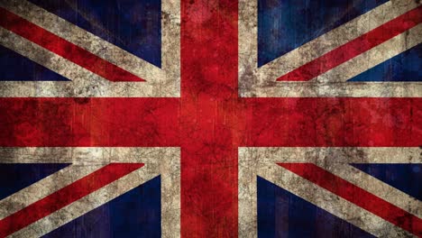 animation of british flag with distressed pattern