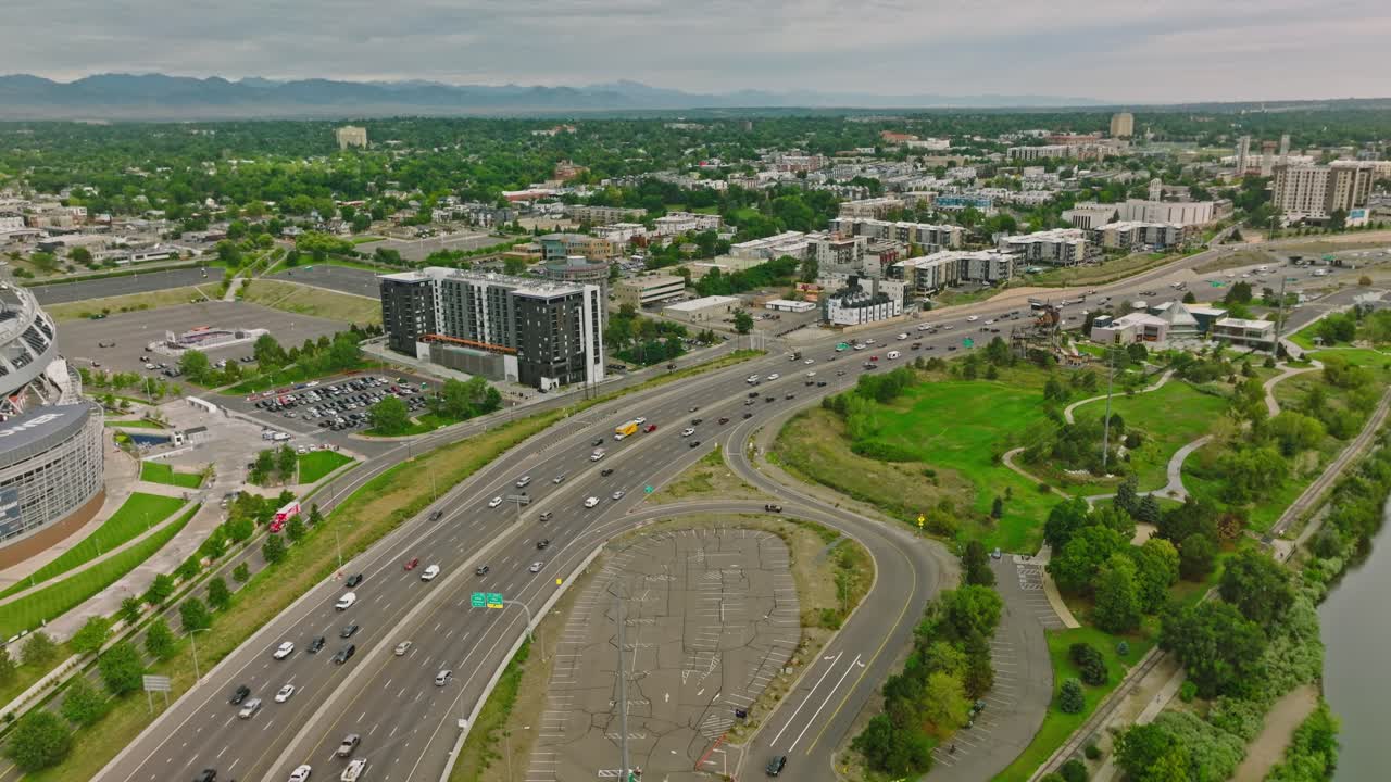 Denver, Colorado, USA Drone Skyline Aerial Panorama