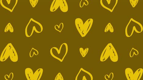 yellow heart pattern