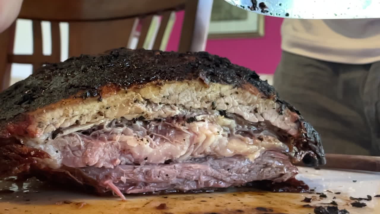 갓 구운 고기 샘플