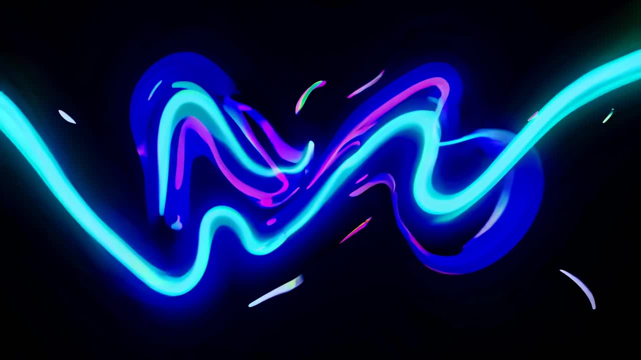 líneas brillantes de neón abstractas