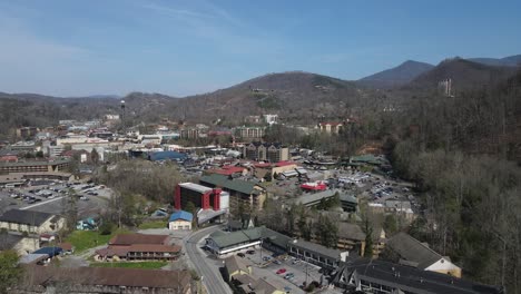 Aerial-view-of-Gatlinburg,-Tennessee