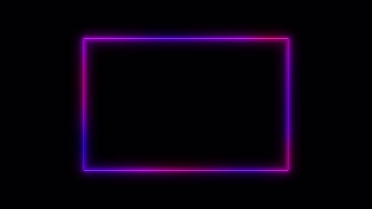 추상적인 네온 직사각형 애니메이션, 파란색, 보라색, 빨간색 밝은 색상, 모션 그래픽 템플릿, 루프 스 비디오, 텍스트를 위한 복사 공간, 미래의 하이테크 기술, 현대 스타일, 형광 빛