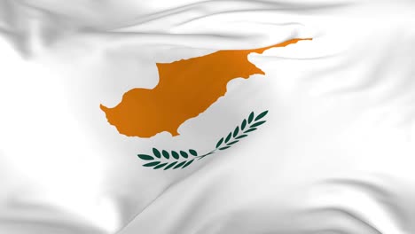 waving  looped flag as  background cyprus