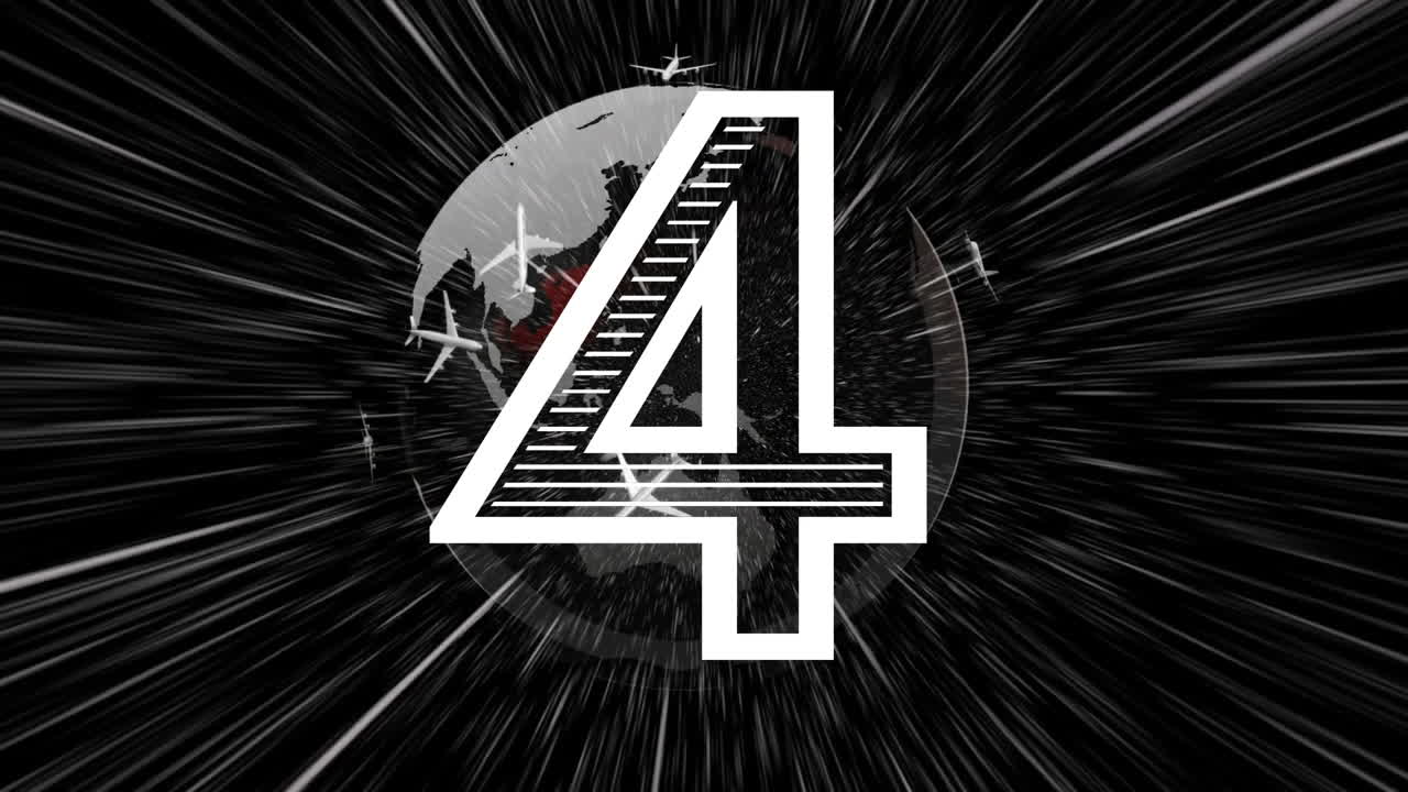 vídeo animado de cuenta atrás