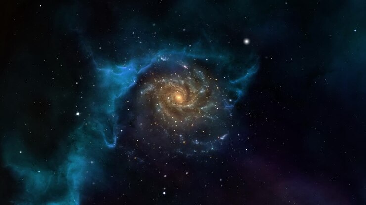 Rotating Spiral Galaxie,. Abstract Loopable Background