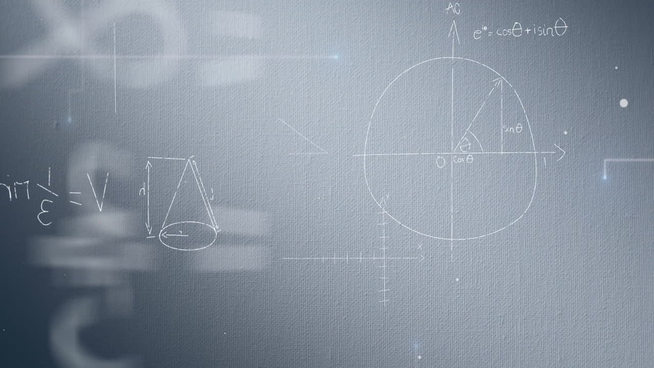 회색 배경 위의 디지털 데이터 처리의 애니메이션