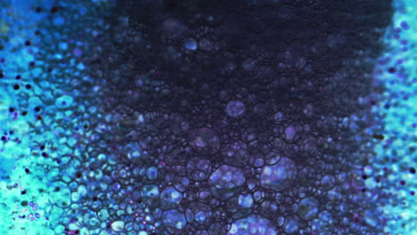 close-up of colorful soap bubbles