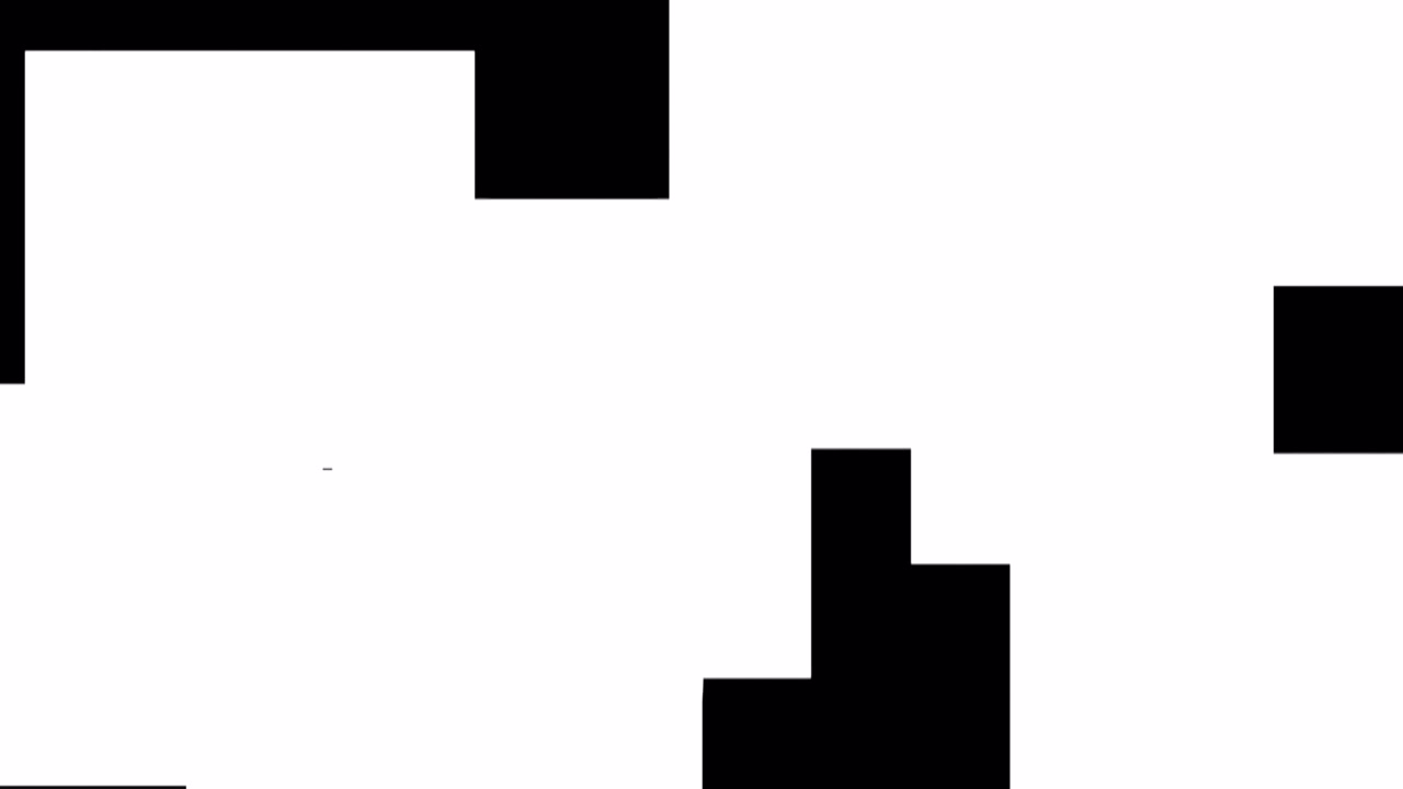 Abstract Geometric Transition with White Squares on Black Background