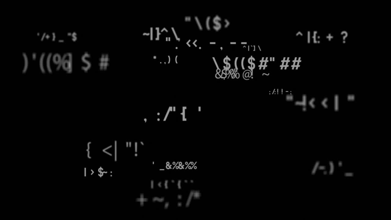 animación del procesamiento de datos sobre un fondo negro