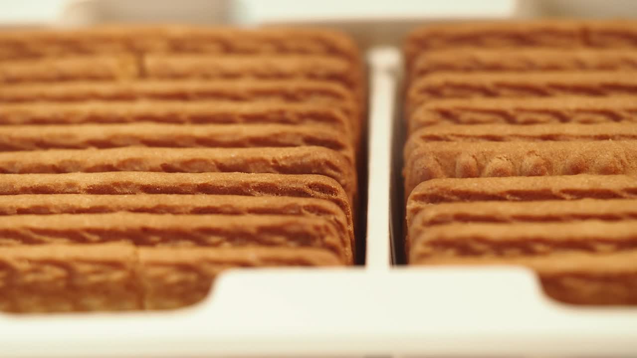 Close up of packaged biscuits