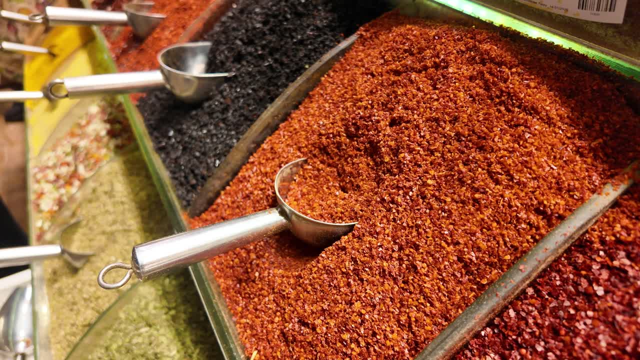 Assorted Spices at a Market