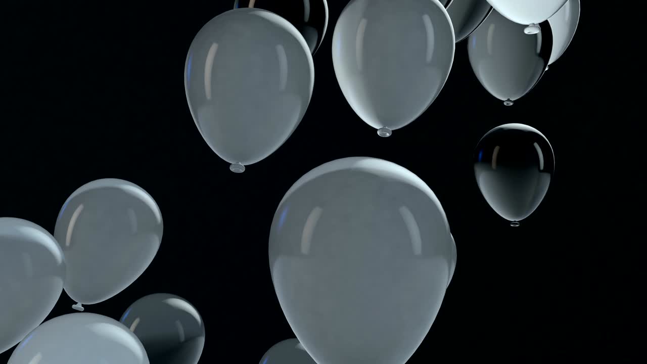 globo blanco flotando en el aire