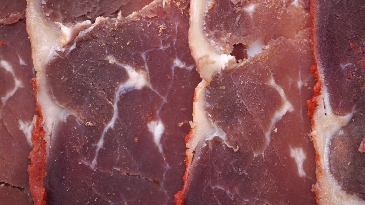 Close-up of Pastırma