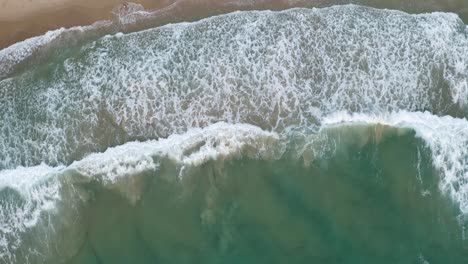 slow motion bird view of a beach