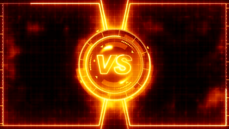 futuristische sport spel loop animatie. versus vechten achtergrond. radar neon digitaal scherm. versus spel controle interface element. gevecht vechten sportwedstrijd.