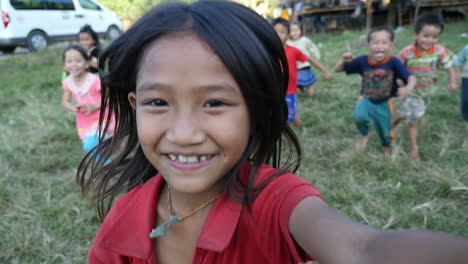 happy children playing outdoors