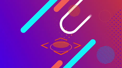 animación de marcadores sobre un patrón abstracto
