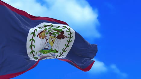 seamless loop of belize flag.