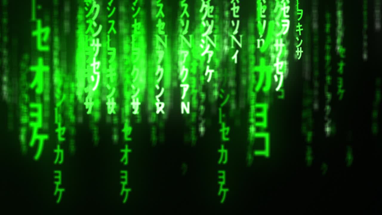 Metaverse - Matrix Binary Code Zoom Particle Playground