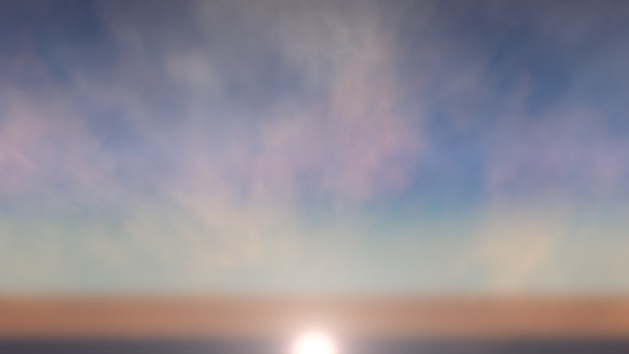 해가 지는 동안의 평온함, 물 위의 평화로운 빛.