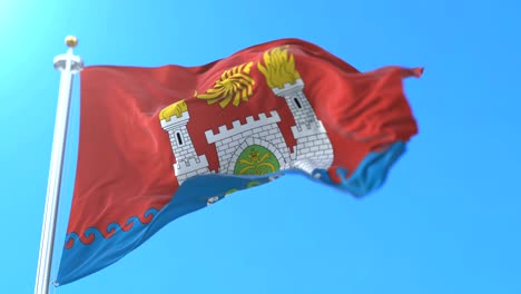 flag of the capital city of the republic of dagestan, makhachkala, russia. loop