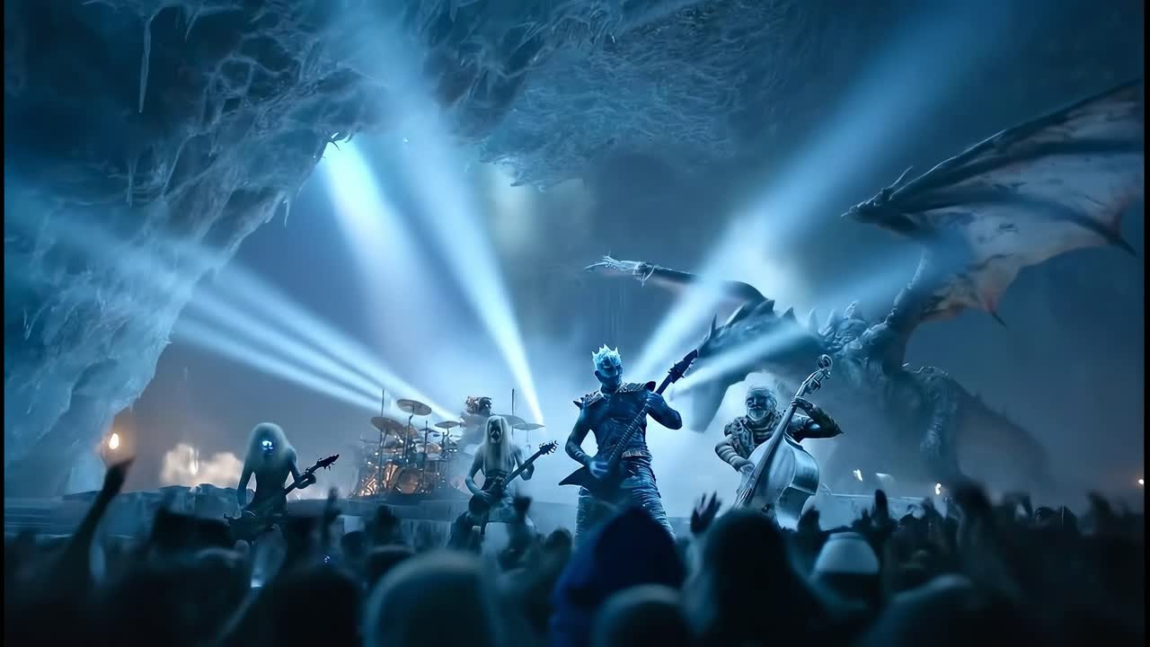 Ice Cave Concert with a Dragon