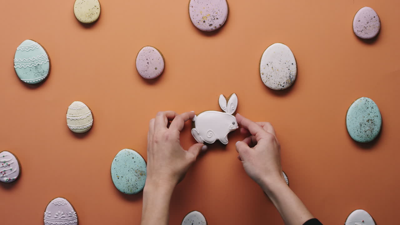 Top View of Cute Easter Cookies