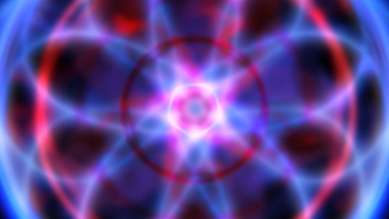 luz borrosa resplandeciente abstracta formas de energía de luz fractal giratorias - animación de fondo de movimiento de bucle sin costuras de 4k