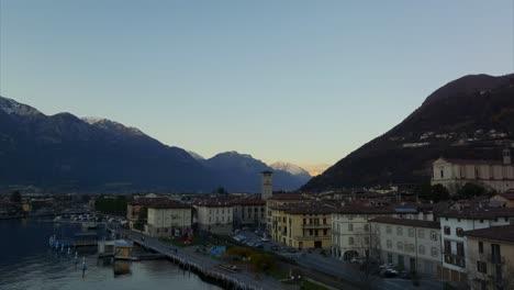 Iseo-lake-next-to-the-town-of-Pisogne,-Lombardy