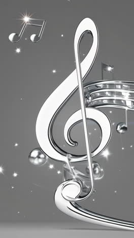 metallic music notes